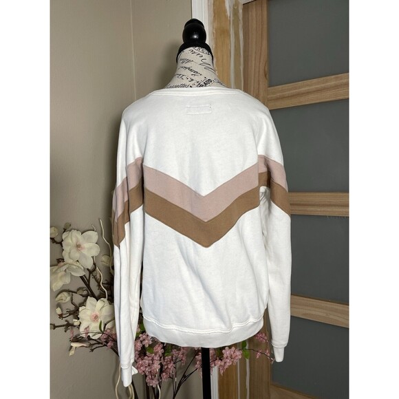 Abercrombie & Fitch Women’s Size Medium Color Block Pullover Sweatshirt - Picture 6 of 7